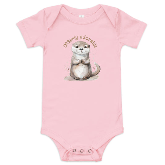 Youth/baby short sleeve onesie: Otterly Adorable