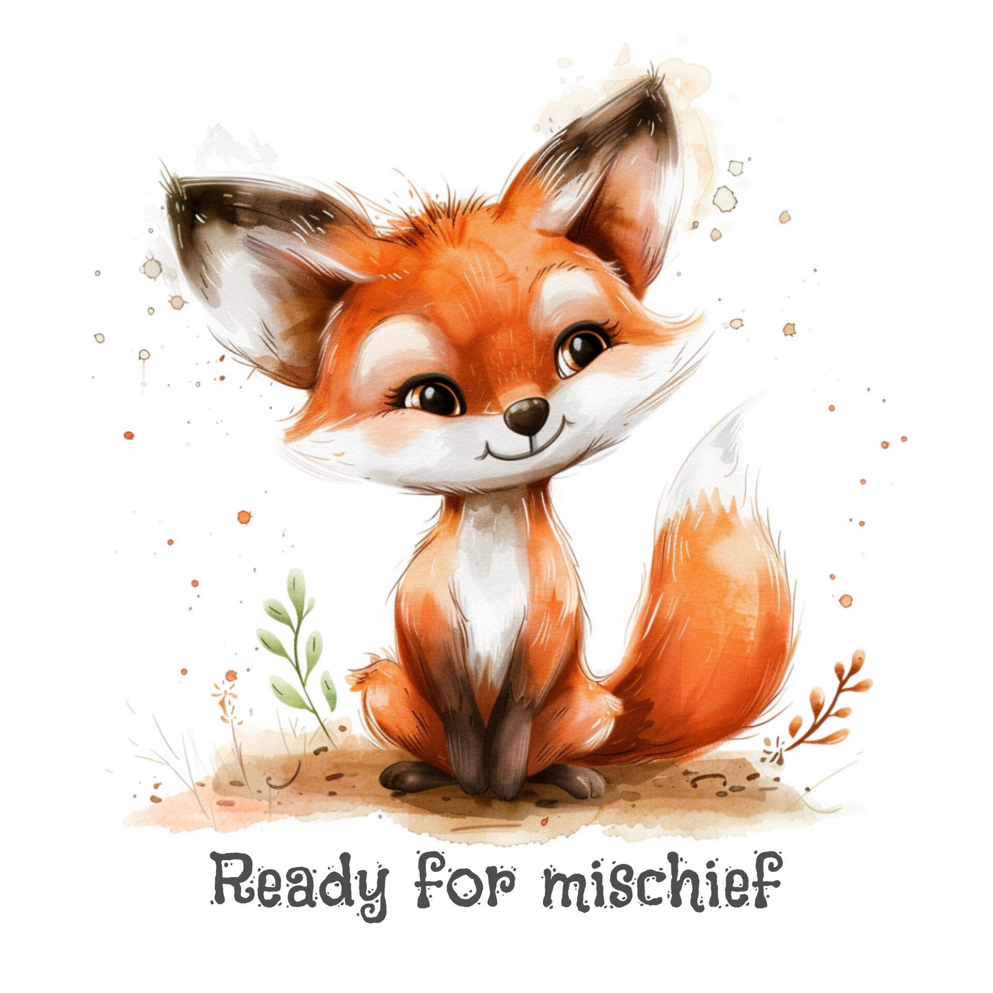 Baby short sleeve onesie: foxy mischief